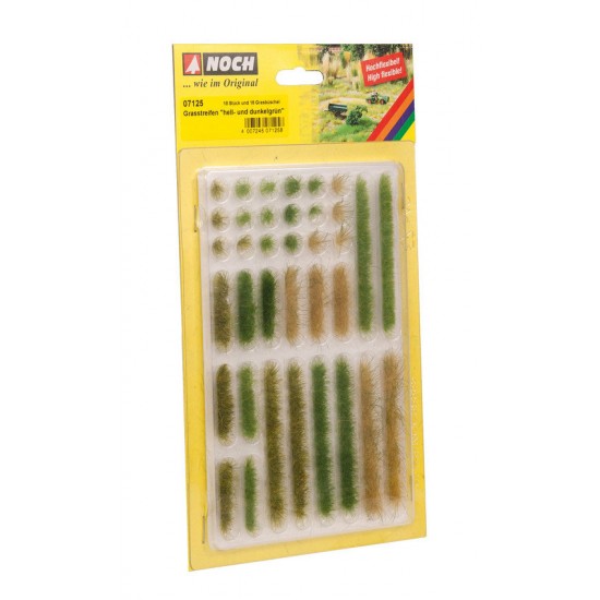 Grass Strips "Light and Dark Green" (Length: 6mm)