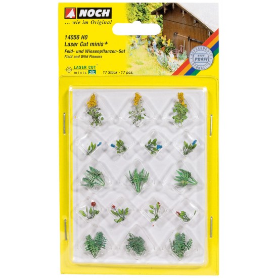 HO Scale Field and Wild Flowers (17 plants)