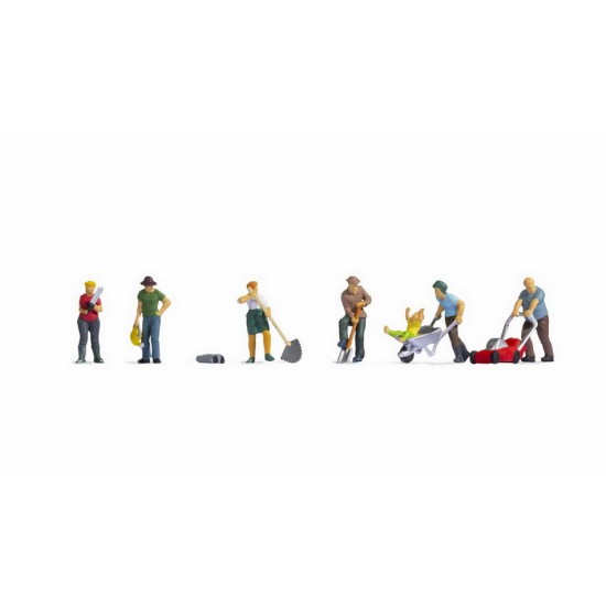 HO Scale Gardening (7 figures w/accessories)