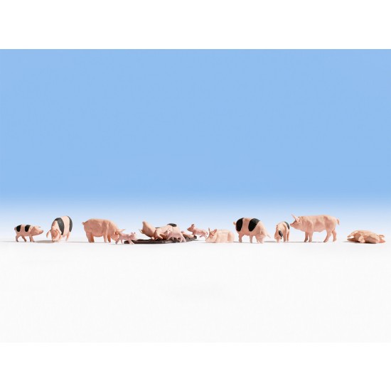 HO Scale Pigs (12 figures)