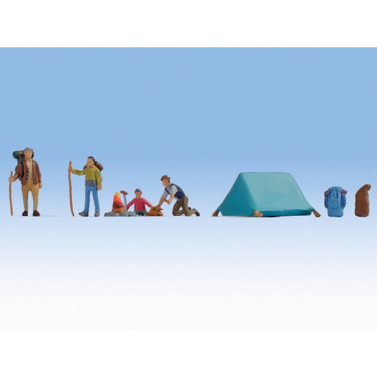 HO Scale Camping Figures & Accessories