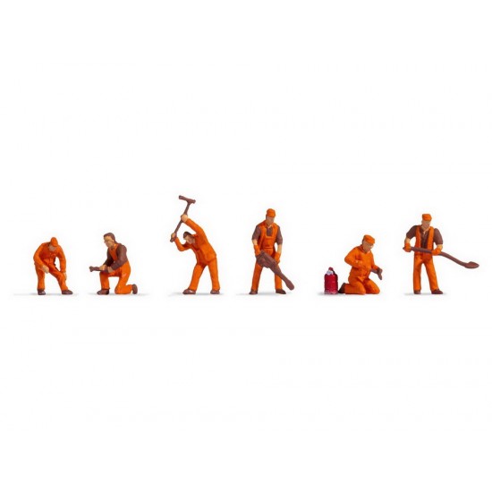 HO Scale Railway Construction Crews (6 figures)