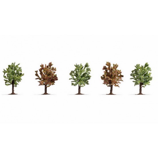 HO, TT, N, Z Scale Fruit Trees, Blossoming (5pcs, approx. 8 cm high)