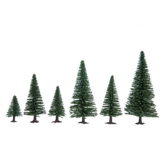 HO, TT Scale Model Fir Trees (25pcs, 5 - 14cm)