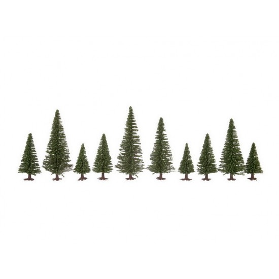 N, Z Scale Fir Trees w/Planting Pin (25pcs, 3.5 - 9cm)