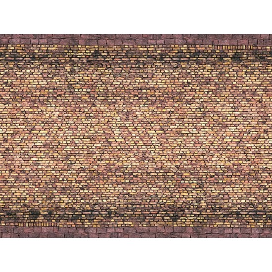 HO Scale Brick Yellow Multicol (3D Cardboard Sheet, 250 x 125mm)
