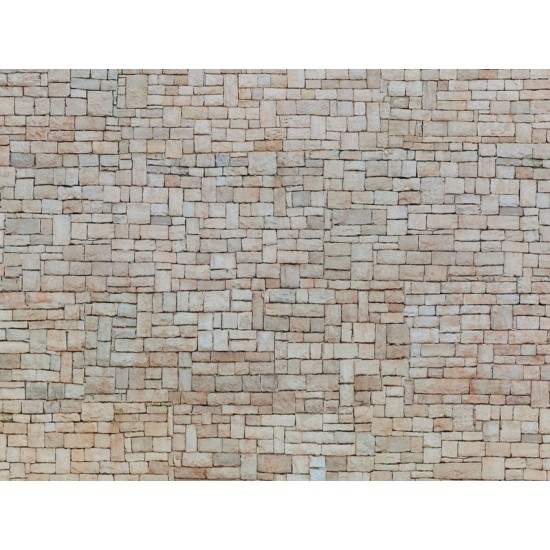HO Scale Lime Stone Wall (3D Cardboard Sheet, 250 x 125mm)
