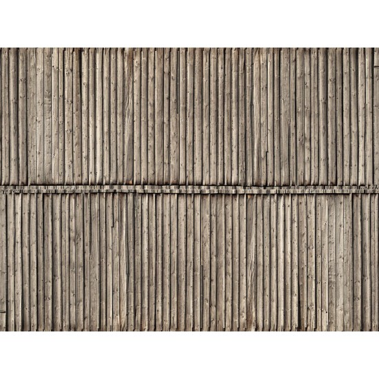 HO Scale Timber Wall (3D Cardboard Sheet, 250 x 125mm)