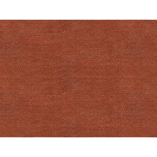 N Scale "Clinker" Red (3D Cardboard Sheet, 250 x 125mm)