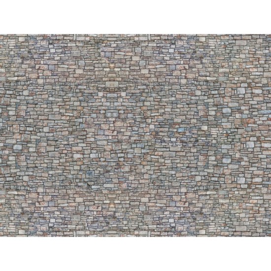 N Scale "Quarrystone Wall" (3D Cardboard Sheet, 250 x 125mm)