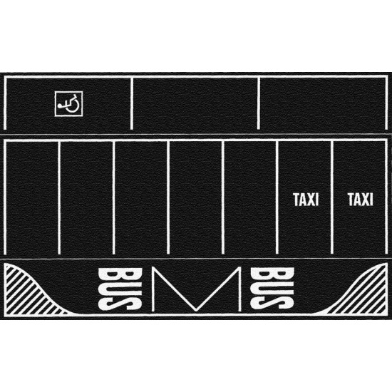 HO Scale Car Park Asphalt (2pcs, each 22 x 14 cm)