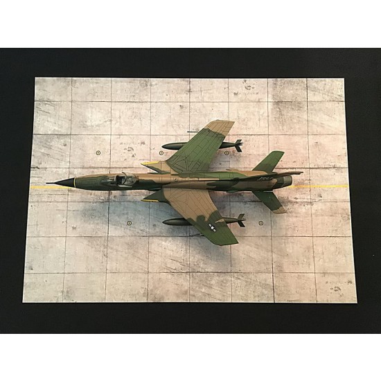 1/72 Airfield Tarmac Sheet: Large South East Asia Dispersal (Length: 395mm, Width: 280mm)