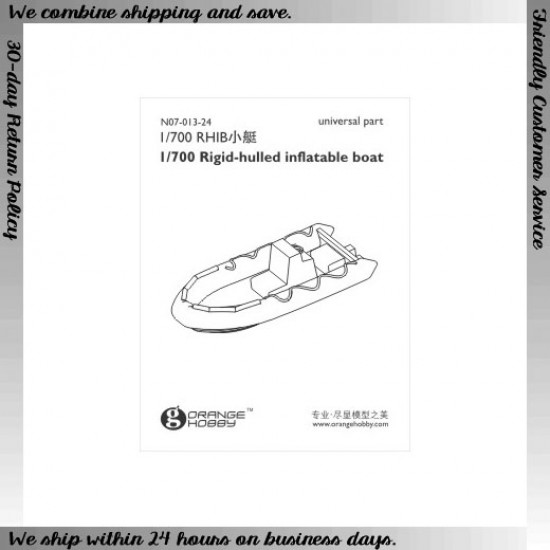 1/700 Rigid Hulled Inflatable Boats (4 Resin Parts) 
