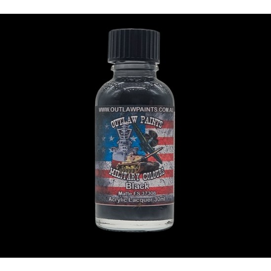 US Military Colour - #Black OP12 FS37308 (30ml, acrylic lacquer)