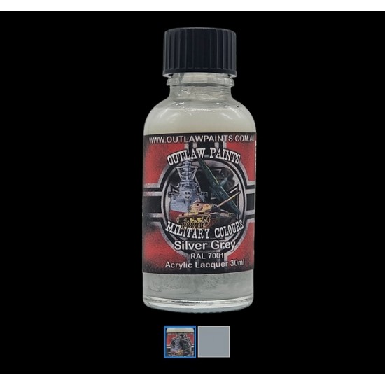 German Military Colour - #Silver Grey RAL7001 (30ml, acrylic lacquer)