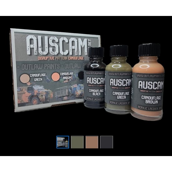 Acrylic Lacquer Paints Set - AUSCAM Box (3x 30ml)