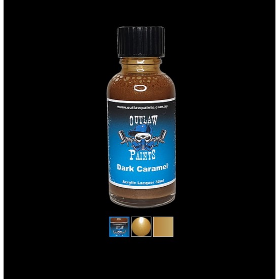 Acrylic Lacquer Paint - Metallic Colour Dark Caramel (30ml)