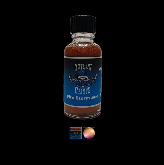 Acrylic Lacquer Paint - Pearls & Effects Colour Fire Storm (30ml)