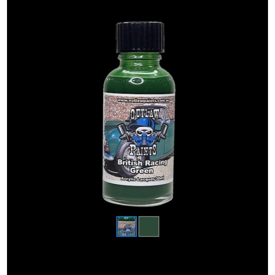 Acrylic Lacquer Paint - Solid Colour British Racing Green (30ml)