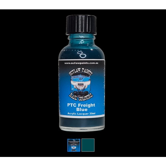 Acrylic Lacquer Paint - Solid Colour PTC Freight Blue (30ml)