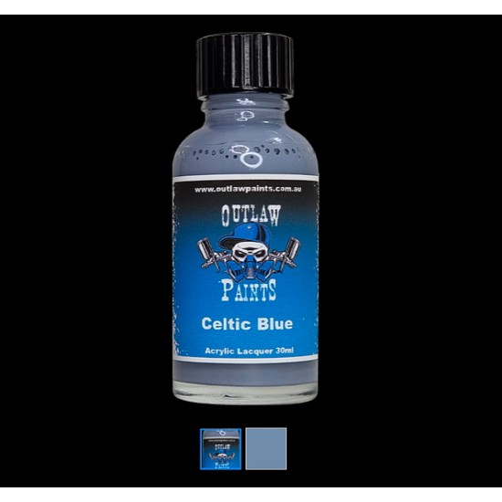 Acrylic Lacquer Paint - Solid Colour Celtic Blue (30ml)
