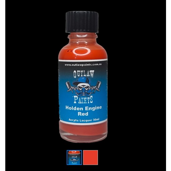 Acrylic Lacquer Paint - Holden Engine Red (30ml)