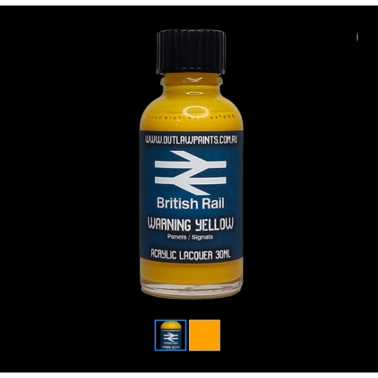 Acrylic Lacquer Paint - British Rail Warning Panel/Signals Yellow (30ml)