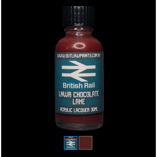 Acrylic Lacquer Paint - Solid Colour LNWR Chocolate Lake (30ml)