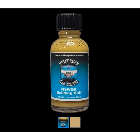 Acrylic Lacquer Paint - Solid Colour NSWGR Building Buff (30ml)