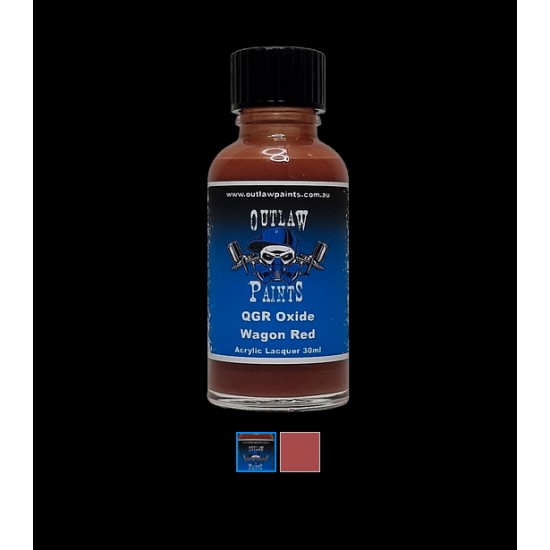 Acrylic Lacquer Paint - Solid Colour QGR Oxide Wagon Red (30ml)