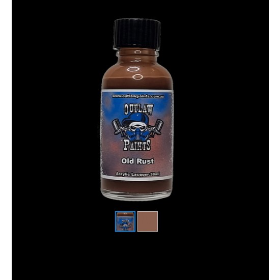 Acrylic Lacquer Paint - Solid Colour Old Rust (30ml)