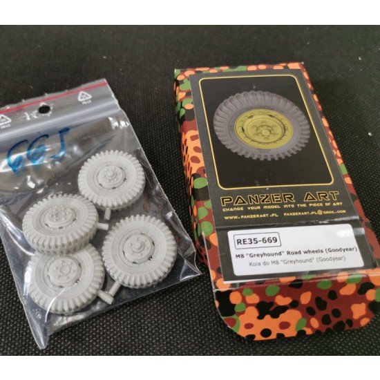 1/35 M8 Greyhound Road Wheels (Goodyear)