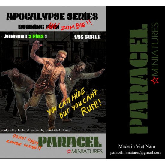 1/35 Post-Apocalyptic - Running Zombies (3 figures, Combined A, B, C)