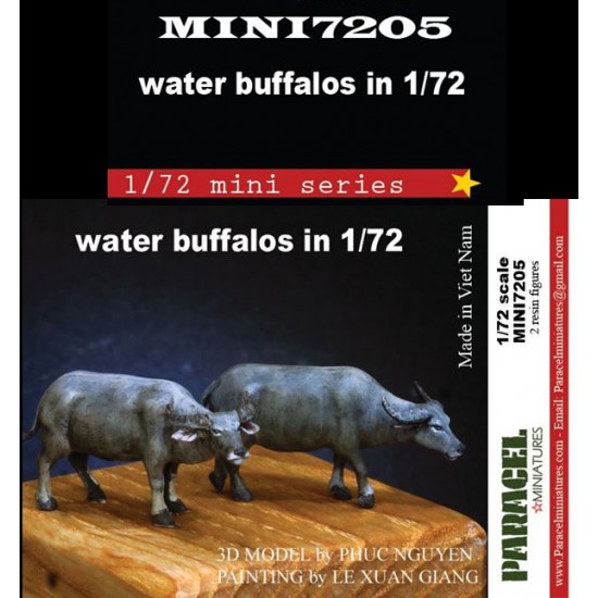 1/72 Water Buffalos in Vietnam Era (2pcs)