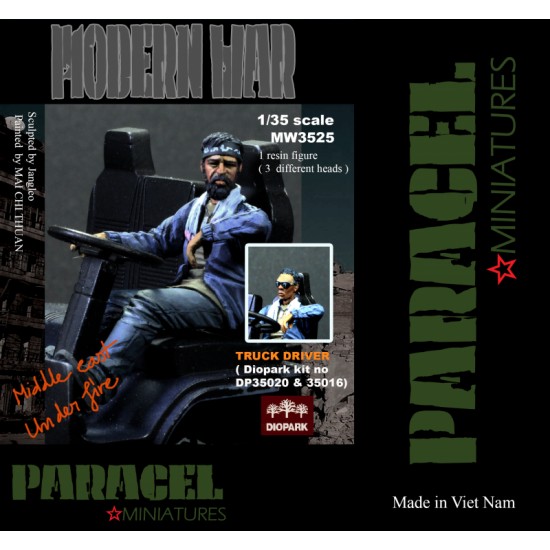 1/35 Truck Driver for DioPark kits #35016/35020 (Arabic/African/Asian heads optional)