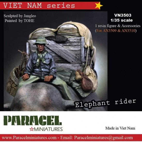 1/35 Vietnam War Elephant Rider (1 figure & stowage set) for PARM-AN3509/AN3510