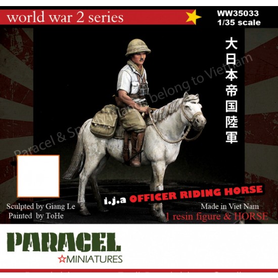 1/35 WWII IJA Officer Riding Horse (1 figure and 1 horse)