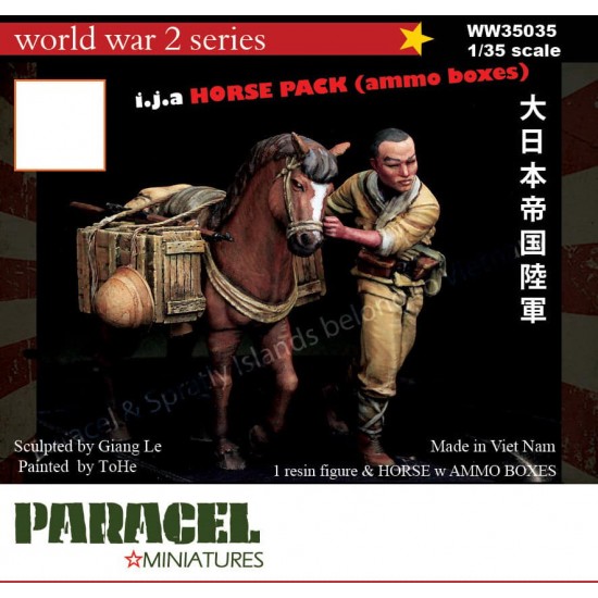 1/35 IJA Soldier and Horse with Ammo Boxes