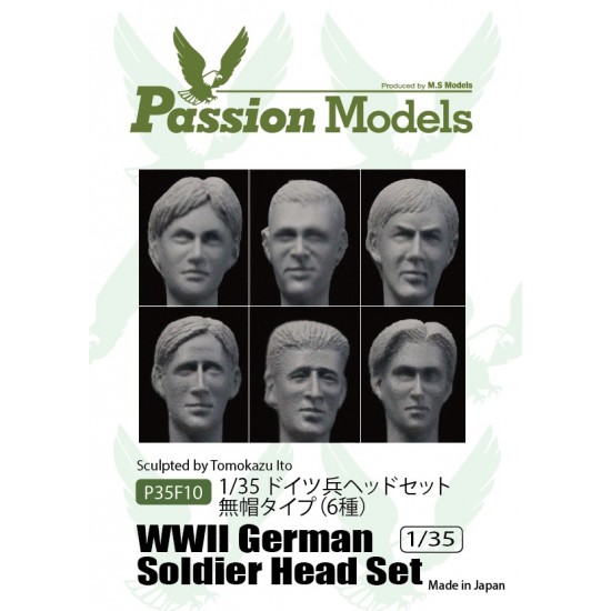 1/35 WWII German Soldier Head Set (6pcs)