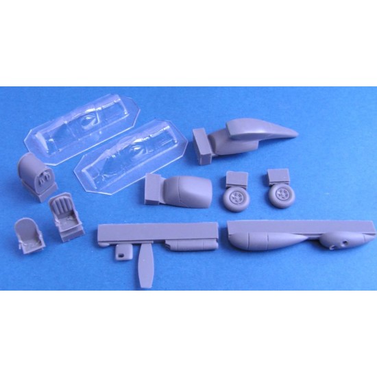 1/72 Supermarine Spitfire PR Type C-G Conversion Set + Vacu Canopy + Decals for Airfix kit