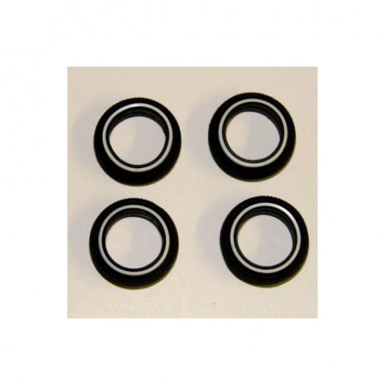 1/24 520 Lowrider Style Whitewall Tyres (4pcs)