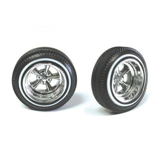 1/24 Chrome Sovereign's Rims/Tyres (4pcs)