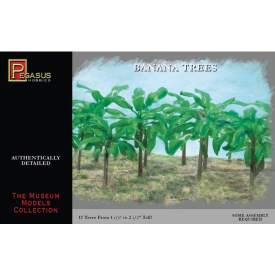 1/72 Banana Trees Set (15 Trees, 1.5" to 2.5" Tall)