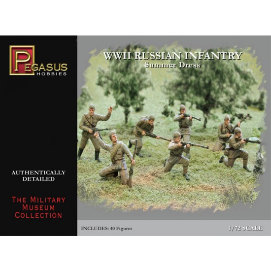 1/72 WWII Russian Infantry in Summer Dress (40 Figures)