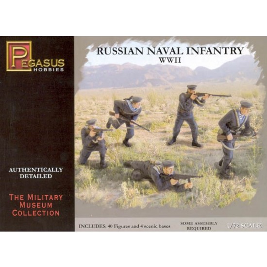 1/72 WWII Russian Naval Infantry (40 Figures w/4 Scenic Bases)