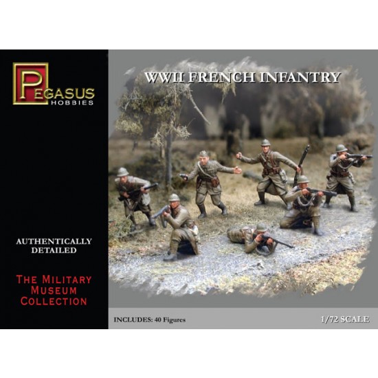 1/72 WWII French Infantry (40 Figures)