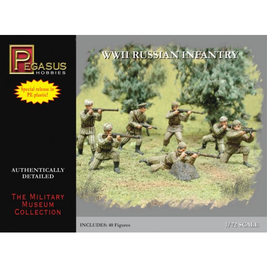 1/72 WWII Russian Infantry w/PE Plastic Combo Set - Special Edition (40 Figures)