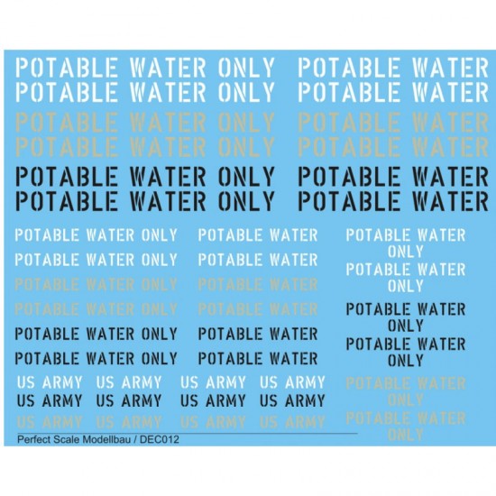 Decals for 1/35 Potable Water