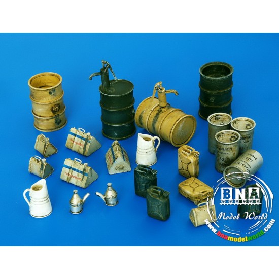 1/48 WWII Germany Fuel Stock Equipment