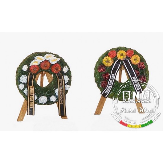 1/48 Funeral Wreaths with Easels